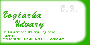 boglarka udvary business card