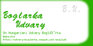 boglarka udvary business card